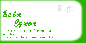 bela czmor business card